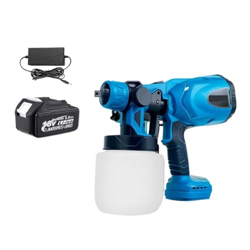 CCZRD 800 Ml Kabellose Elektrische Farbspritzpistole, Haushaltsdesinfektion, Sterilisation, Tragbares Sprühgerät For 18 V-Batterie(1x5.0Ah Battery) von CCZRD