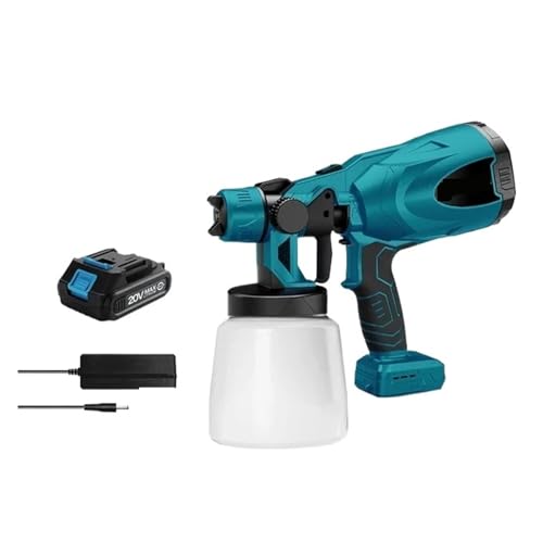 CCZRD 800ML Elektrische Spritzpistole Akku-Farbspritzgerät Auto Möbel Stahlbeschichtung Airbrush Kompatibel For 18V Batterie(One small battery) von CCZRD