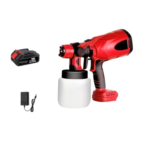 CCZRD 800ML Elektrische Spritzpistole Akku-Farbspritzgerät Auto Möbel Stahlbeschichtung Airbrush Kompatibel For 18V Batterie(One small battery) von CCZRD