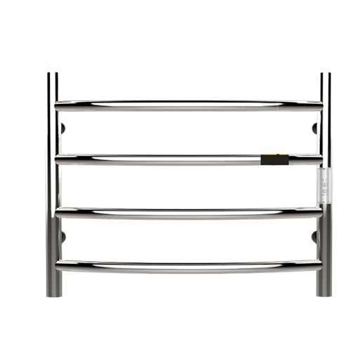 CCZRD Beheizter Handtuchhalter, Handtuchwärmer, Wärmer, 4/8/10/12 Bar, Polierter, Gebürsteter/spiegelpolierter/pulverbeschichteter Stahl, Gebogen(4 Mirror Polished) von CCZRD