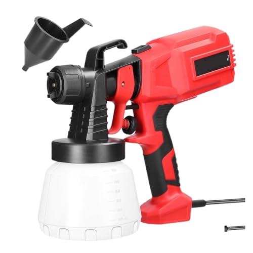 CCZRD Elektrische Farbspritzmaschine, 800 Ml Große Farbflasche, Abnehmbares Multifunktionales Hochdruck-Farbspritzgerät von CCZRD