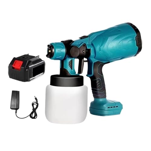 CCZRD Elektrische Spritzpistole, Kabelloses Farbspritzgerät, Automöbel, Stahlbeschichtung, Airbrush, Kompatibel Mit 18-V-Batterie(1 Big Battery) von CCZRD