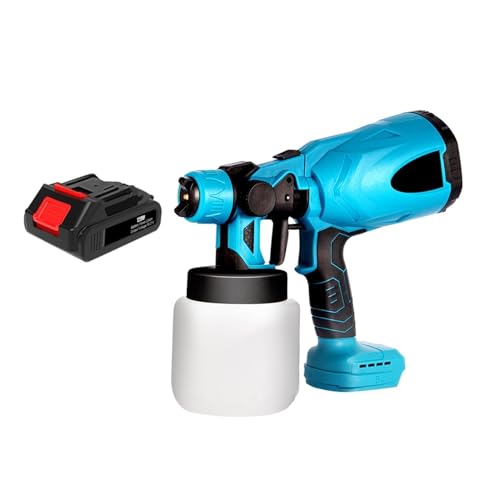 CCZRD Wiederaufladbare Elektrische Spritzpistole, Kabelloses Farbspritzgerät, Automöbel, Stahlbeschichtung, Airbrush, Kompatibel Mit 18-V-Batterie(1 Battery) von CCZRD