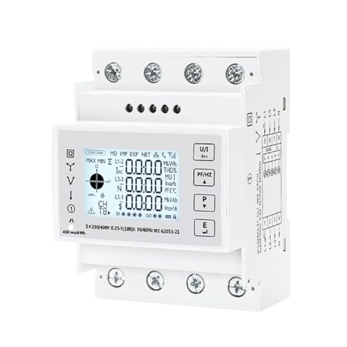 Dreiphasiger Intelligenter Modbus RS485-Multifunktions-DIN-Schienen-Energiezähler 45~65 Hz Klasse 1 999999,99 KWh von CCZRD