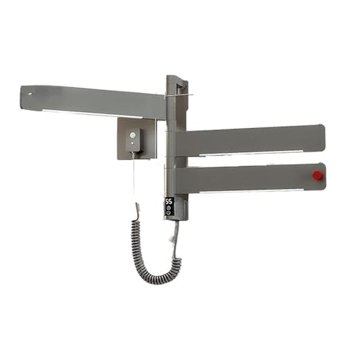 Elektrische Heizung Handtuchhalter Smart Control Temperatur Bad Lagerung Rack Haushalt Licht Handtuch Wärmer(Gray Three-Pole) von CCZRD