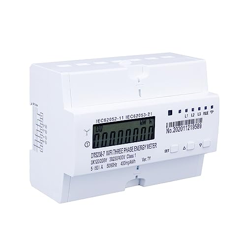 Tuya 3 Phase Din Rail WIFI Smart Energy Meter Timer Stromverbrauch Monitor KWh Meter(80A) von CCZRD