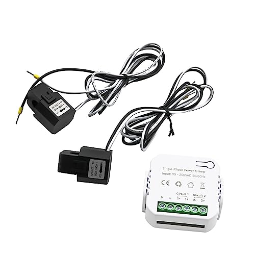 Tuya App Smart Zwei-Wege-Bilateraler WiFi-Energiezähler 80-300A Mit Klemme CT KWh Strom-Stromverbrauchsmonitor(Two Caliper,80A) von CCZRD