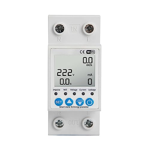 Tuya WiFi Smart Leckage-Schutzschalter Strom-Spannungs-Überwachung, Kompatibel Mit Zuhause For Sprachsteuerung von CCZRD