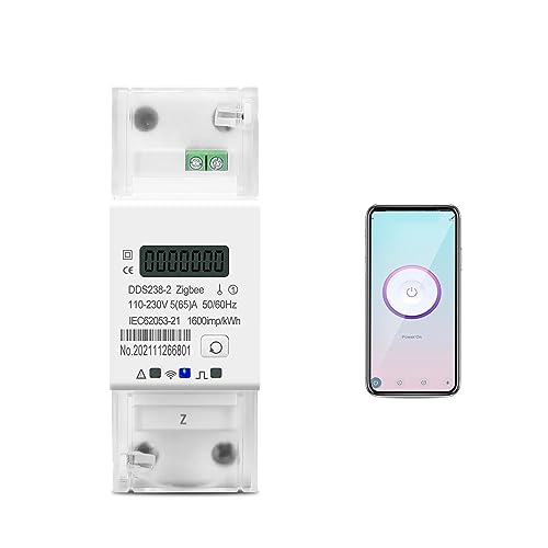 Zigbee Gateway Tuya Einphasig 65A Din-schiene WIFI Smart Energy Meter Timer Monitor KWh Meter Wattmeter(Energy meter) von CCZRD