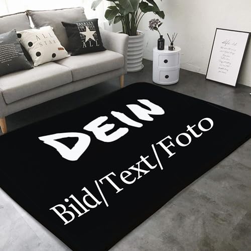 CCZUIML Personalisiert Teppiche, Personalisiert Teppich für Ihren eigenen Bereich, Flanell-Teppiche, rutschfest, waschbar, für Schlafzimmer Wohnzimmer Büro Garten Balkon mit Dein Bild/Text/Foto von CCZUIML