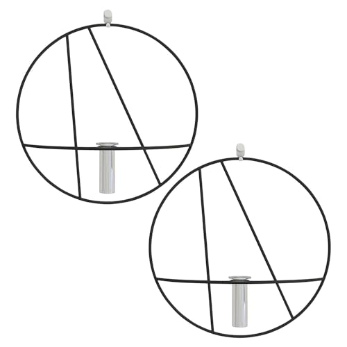 Wandleuchter-Kerzenhalter aus Metall, Hängende Wandkerzenhalter im 2er-Set, Vintage Wandleuchte, Teelicht-Stumpenkerzen Wanddekoration von CCogzbb