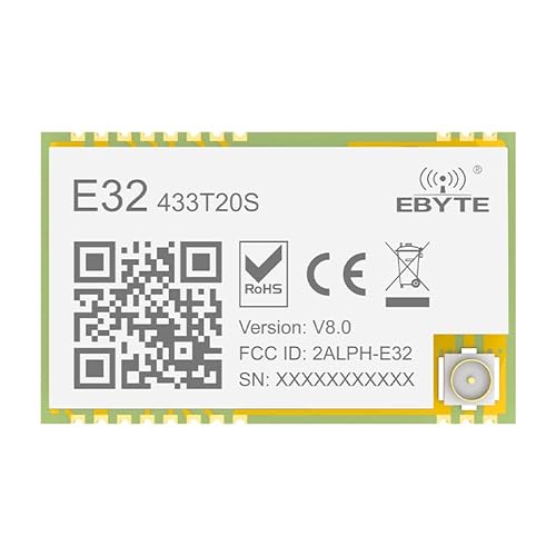 433 MHz LoRa Wireless Modul Anti-Jamming 20 dBm Lange Reichweite 5 km SMD IPEX Stempel Loch Connector Transmitter E32-433T20S-V8.0 433 MHz LoRa Wireless Modul Anti-Jamming 20 dBm Lange Reichweite 5 km SMD IPEX Stempel Loch Connector Transmitter E32-433T20S-V8.0 von CDBAIRUI