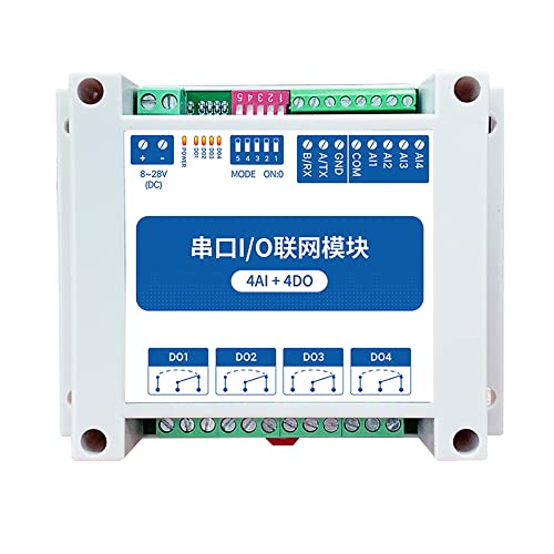 CDBAIRUI 4AI+4DO 4 Schalter Ausgang Modbus RS485 I/O Netzwerkmodule MA01-XACX0440 mit serieller Schnittstelle für SPS/Touch Display IoT CDBAIRUI 4AI+4DO 4 Schalter Ausgang Modbus RS485 I/O Netzwerkmodule MA01-XACX0440 mit serieller Schnittstelle für SPS/Touch Display IoT von CDBAIRUI