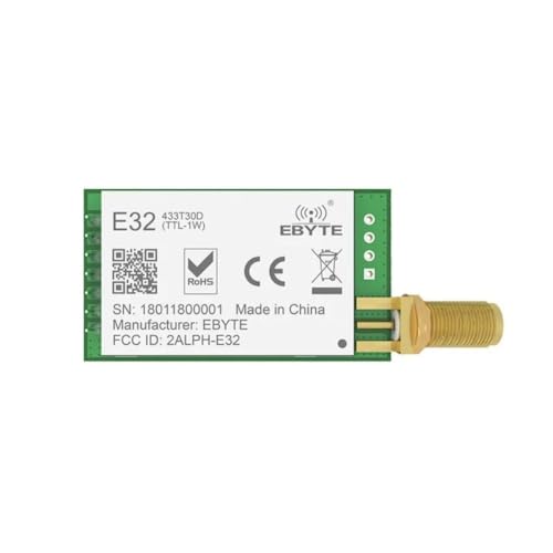 CDBAIRUI LoRa TXCO 433 MHz 1 W Modul E32-433T30D-V8 Lora-Sender UART mit Langer Reichweite, 8 km kabelloser RF-Transceiver CDBAIRUI LoRa TXCO 433 MHz 1 W Modul E32-433T30D-V8 Lora-Sender UART mit Langer Reichweite, 8 km kabelloser RF-Transceiver von CDBAIRUI
