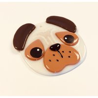 Geschmolzener Glas Mops Ornament Geschmolzener Glas Mops Ornament von CDChilds