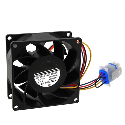 (Verbesserter WR60X26866 Verdampfer-Lüftermotor, kompatibel mit GE Refrigrator-Teilen, ersetzt V80E14MS2A3-57A611 WR60X26030 WR60X26033 WR60X10341 WR60X10356 WR60X10357 WR60X2 4303 usw. von CDDCWZ