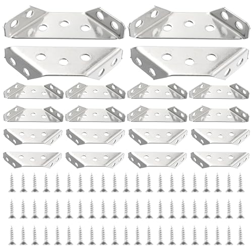 20 Stück Eckverbinder Edelstahl Eckwinkel 60*30mm Dreieck Form Ecke Klammer Eckhalterung Winkel Möbelverbinder fürSchrank Tisch Stuhl 20 Stück Eckverbinder Edelstahl Eckwinkel 60*30mm Dreieck Form Ecke Klammer Eckhalterung Winkel Möbelverbinder fürSchrank Tisch Stuhl von CDDCWZ