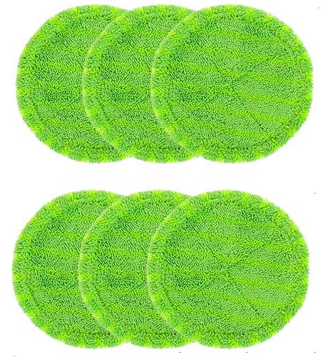 CDDCWZ (Upgrade) 6Stück 16cm Mikrofaser Pads geeignet für Hurricane Floating Mop M30457 16cm Universal Elektrische Ersatz Wischpads – 6X Mikrofaser-Pad (Grün) von CDDCWZ