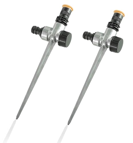 CDDCWZ 2 Stück Rasensprenger für Gartenbewässerung, 360-Grad-Bewässerungssystem Gartenregner verstellbare Runddüse für Garten, Rasen, Pflanzen, rasensprenger kleine fläche von CDDCWZ