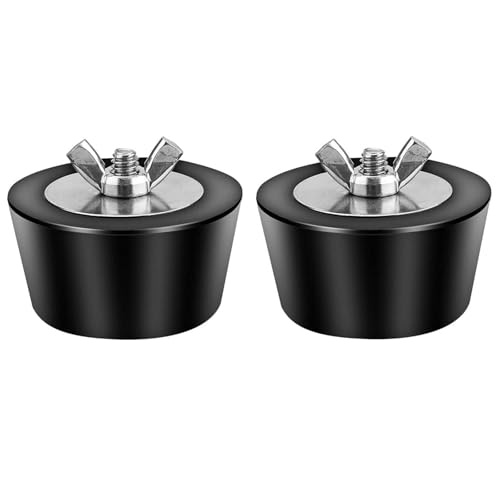 CDDCWZ 2 Stück Winterstopfen Pool, 51 mm Winterstopfen Pool Stopfen mit Edelstahl-Flügelmutter, Pool Gummistopfen verhindern das Einfrieren der Abflussrohre von CDDCWZ