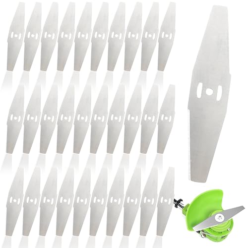 CDDCWZ 30 Stück Rasentrimmer Messer, Freischneider Messer, Ersatzmesser Rasenmäher,Motorsense Ersatzklingen aus Metall, 150mm Metallmesser Set von CDDCWZ