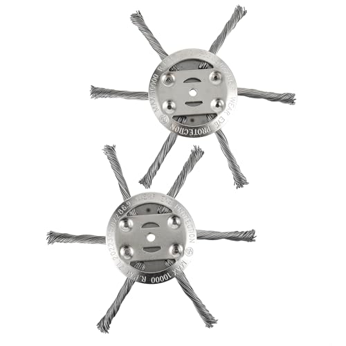 CDDCWZ Wildkrautbürste Freischneider, 2 Stück Unkrautbürste Motorsense Drahtbürste Freischneider für Unkrauttrimmer Effektive Moosentfernung und Unkraut von CDDCWZ