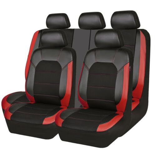 CDDHQFD 9 Stück Auto Leder Sitzbezügesets für Mazda CX-5 2000-2018 2019 2020 2021 2022 2023 2024, rutschfest Wasserdicht Atmungsaktiv Bequem Innenraum Schutz Zubehör,Red CDDHQFD 9 Stück Auto Leder Sitzbezügesets für Mazda CX-5 2000-2018 2019 2020 2021 2022 2023 2024, rutschfest Wasserdicht Atmungsaktiv Bequem Innenraum Schutz Zubehör,Red von CDDHQFD