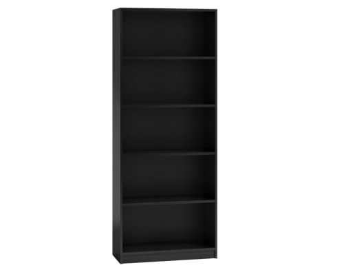 CDF Bücherregal R60 | Farbe: Schwarz| Breite: 60 Zentimeter | Für Wohnzimmer, Büro und Arbeitszimmer | Regal für Bücher und Spielzeug | Ideal für Kinderzimmer, Teenager, Jugendzimmer von CDF