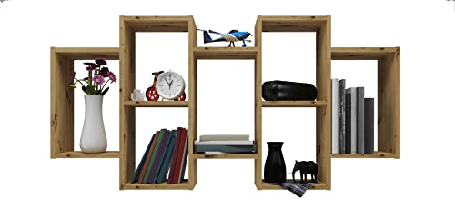 CDF Hängeregal Bilbao 7.0 | Farbe: Eiche Artisan | für EIN Wohnzimmer, Büro und Arbeitszimmer | Regal für Bücher und Spielzeug | modern | Ideal für Kinderzimmer, Jugendzimmer CDF Hängeregal Bilbao 7.0 | Farbe: Eiche Artisan | für EIN Wohnzimmer, Büro und Arbeitszimmer | Regal für Bücher und Spielzeug | modern | Ideal für Kinderzimmer, Jugendzimmer von CDF