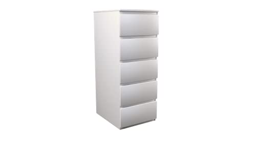 CDF Moderne Kommode Malwa W5 | Farbe: Weiß | Schrank für Dokumente, Kleinigkeiten | Ideal für Wohnzimmer, Schlafzimmer, Kinderzimmer, Jugendzimmer und Büro | 5 geräumige Schubladen CDF Moderne Kommode Malwa W5 | Farbe: Weiß | Schrank für Dokumente, Kleinigkeiten | Ideal für Wohnzimmer, Schlafzimmer, Kinderzimmer, Jugendzimmer und Büro | 5 geräumige Schubladen von CDF