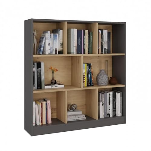 CDF Standregal Offenes Modulares Bücherregal Raumteiler mit 8 Fächern Schrank für Bücher Ordner Spielzeug Fotos Dokumente für Wohnzimmer Arbeitszimmer Schlafzimmer – Anthrazit Eiche Artisan 104cm CDF Standregal Offenes Modulares Bücherregal Raumteiler mit 8 Fächern Schrank für Bücher Ordner Spielzeug Fotos Dokumente für Wohnzimmer Arbeitszimmer Schlafzimmer – Anthrazit Eiche Artisan 104cm von CDF