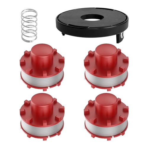 CDIYTOOL 4 Stück Ersatzspule für Einhell Rasentrimmer GE-CT 36/30 LI E Solo, AGILLO 36/255 BL, AGILLO 18/200, 2 mm, 8,1 m, 3405096 von CDIYTOOL