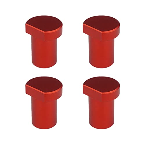 4 Stück Aluminiumlegierung Bankklemme für Hunde T-Schiene Holzbearbeitungstisch Werkbank Positionierung Hobeln Stopfen passend für 19 mm Hundeloch (19 mm, rot) von CDIYTOOL