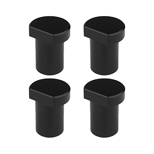 4 Stück Aluminiumlegierung Bankklemme für Hunde T-Schiene Holzbearbeitungstisch Werkbank Positionierung Hobeln Stopfen passend für 19 mm Hundeloch (19 mm, schwarz) von CDIYTOOL