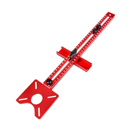 4 in 1 Router Fräsrillenhalterung, Aluminiumlegierung Router Tisch Einsatzplatte für Holzbearbeitung, Einstellbares Schrankschablonenwerkzeug, Flip Board Trimmmaschine (metrische Skala) von CDIYTOOL