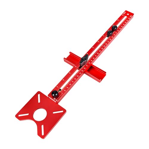 4 in 1 Router Fräsrillenhalterung, Aluminiumlegierung Router Tisch Einsatzplatte für Holzbearbeitung Einstellbare Schrankschablone Werkzeug Flip Board Trimming Machine (Metrische & Imperial Skala) von CDIYTOOL