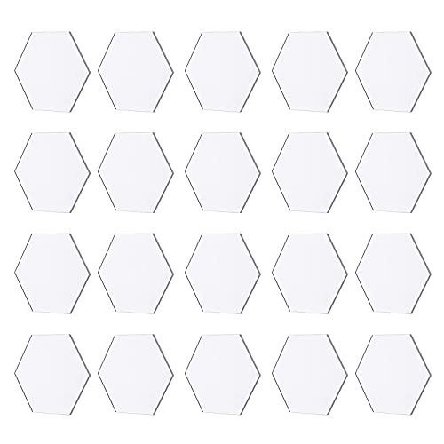 40 Stück klare sechseckige Acryl-Tischkartennamen, Acryl-Tischkarten, Blanko-Karten für Tisch, individuelle Namenseinstellungen, Gästenamen, Karten für Hochzeiten, Partys oder Event-Dekoration von CDIYTOOL