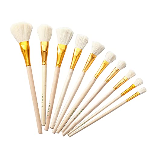 CDIYTOOL 20Pcs Vergoldung Pinsel Set, 10 Größen Gold Blatt Pinsel Ziegenhaar, Gold Blatt Haar Duster Farbe Blatt Kehrmaschine Farbe Pinsel von CDIYTOOL