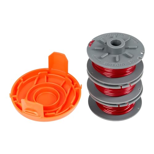CDIYTOOL 5364 Trimmer-Ersatzspule, kompatibel mit Gardena Turbo Trimmer SmallCut Artikel 2401, 1,6 mm Rasentrimmerspule für Gardena 5364, mit 5328-20 Abdeckung (3 Spulen + 1 Abdeckung) von CDIYTOOL