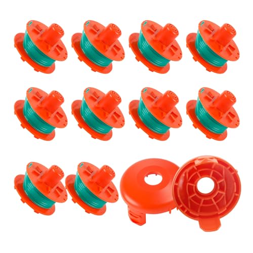 CDIYTOOL 5367 Trimmer Ersatzspule für Gardena Turbo Trimmer SmallCut Art. 2404 & 2402, 5367-20 Trimmer-Ersatzspule mit 5329-20 Abdeckung (10 Spulen + 2 Abdeckungen) von CDIYTOOL