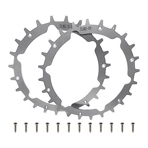 CDIYTOOL Edelstahl Rasenmäher Spikes für Garden.a Sileno City Rasenmäherroboter, 212 mm Rasenmäher Mähroboter Radspikes mit 12 Stück Schrauben, Traktionsverbesserung für Garden.a Mähroboter von CDIYTOOL
