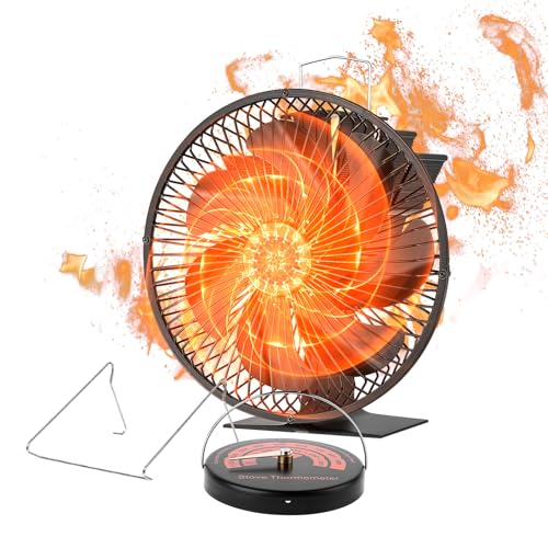 CDIYTOOL Holzofen-Ventilator, 7 Flügel, leiser Kaminventilator mit Schutzhülle, wärmebetriebener Holzofenventilator für Herd/Holzbrenner/Kamin CDIYTOOL Holzofen-Ventilator, 7 Flügel, leiser Kaminventilator mit Schutzhülle, wärmebetriebener Holzofenventilator für Herd/Holzbrenner/Kamin von CDIYTOOL
