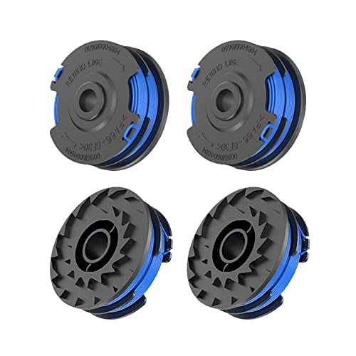CDIYTOOL Fadenspule für Greenworks, 1,65 mm Durchmesser, Doppelschnur, 8,3 m lang, Trimmerspule, Rasentrimmerfaden für 40 V Rasentrimmer G40LT G40LTK2 G40LTK2x (4) von CDIYTOOL