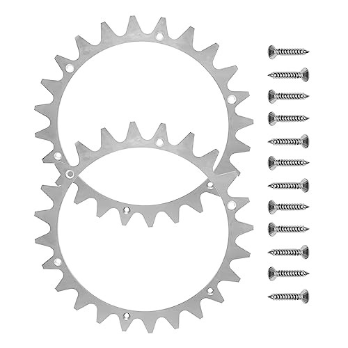 Edelstahl-Rasenmäher-Spikes für Worx L, 225 mm Roboter-Rasenmäher-Radspikes mit 12 Schrauben, Traktionsverbesserung für Roboter-Rasenmäher von CDIYTOOL