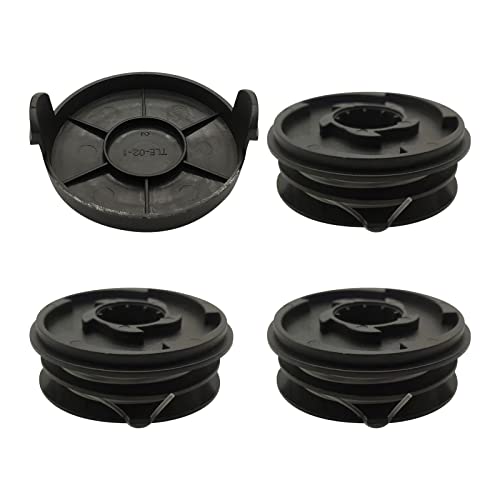 Einhell GC-ET 4530 Ersatzspule für Einhell GC-ET RTV 400 RTV 550 RTV 550/1 Rasentrimmer, 10 m lang, 2 mm Durchmesser (3 Spule + 1 Kappe) von CDIYTOOL