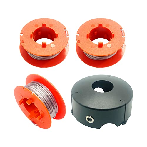 CDIYTOOL F016800175 Strimmer Spule Linie für Bosch Art 23 26 30 Combitrim Art 23 26 Easytrim, Φ1.6mm 8M Grass Trimmer Spule Rasen mit F016L71088 Abdeckung (3 Spools + 1 Cover) von CDIYTOOL