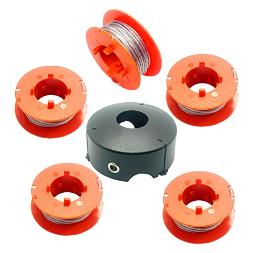 CDIYTOOL F016800175 Ersatzfadenspule für Bosch Art 23 26 30 Combitrim, Art 23 26 Easytrim Rasentrimmer, Φ1.6mm 8M Trimmer Spule Rasen mit F016L71088 Abdeckung (5 Spulen+1 Kappe) von CDIYTOOL