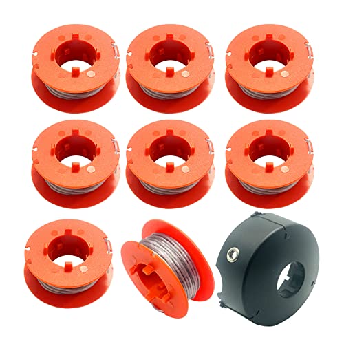 CDIYTOOL F016800175 Strimmer Spule Linie für Bosch Art 23 26 30 Combitrim Easytrim, Φ1.6mm 8M Spule Linie Strimmer Draht Ersatz, Gras Trimmer Spule Rasen mit F016L71088 Abdeckung (8 Spools + 1 Cover) von CDIYTOOL