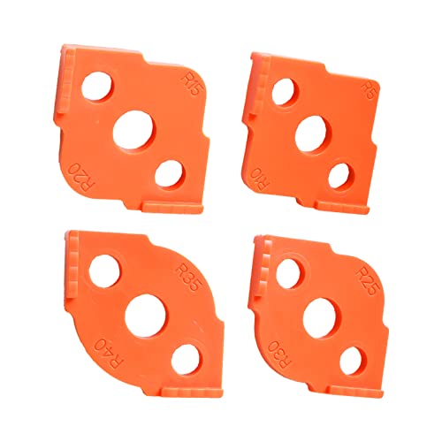 Radius Jig Router Templates, Corner Routing Templates for Woodworking, High Hardness ABS + CNC Jig Radius Corners R5 R10 R15 R20 R25 R30 R35 R40 (4 Stück) von CDIYTOOL