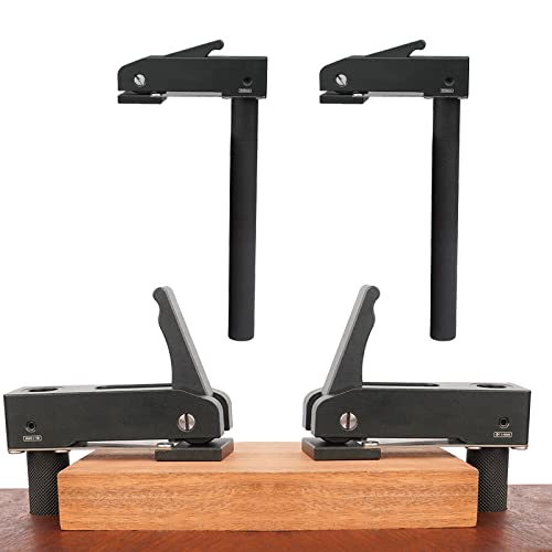 Verlängerte Version Holzbearbeitung Halt Schnell Halt Bank Hundeklemme Desktop Schnell Acting Hold Down Klemme Verstellbare Schnell Fixed Clip Aluminiumlegierung für 20 mm Hundeloch von CDIYTOOL